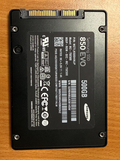 Samsung 850 EVO 500GB 2.5" Internal SSD