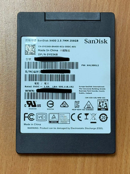 SanDisk Solid State Drive 256GB Internal SSD
