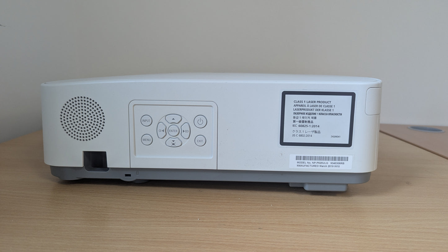 NEC P525UL LASER PROJECTOR 5200 LUMENS 4K SUPPORT LCD HDMI