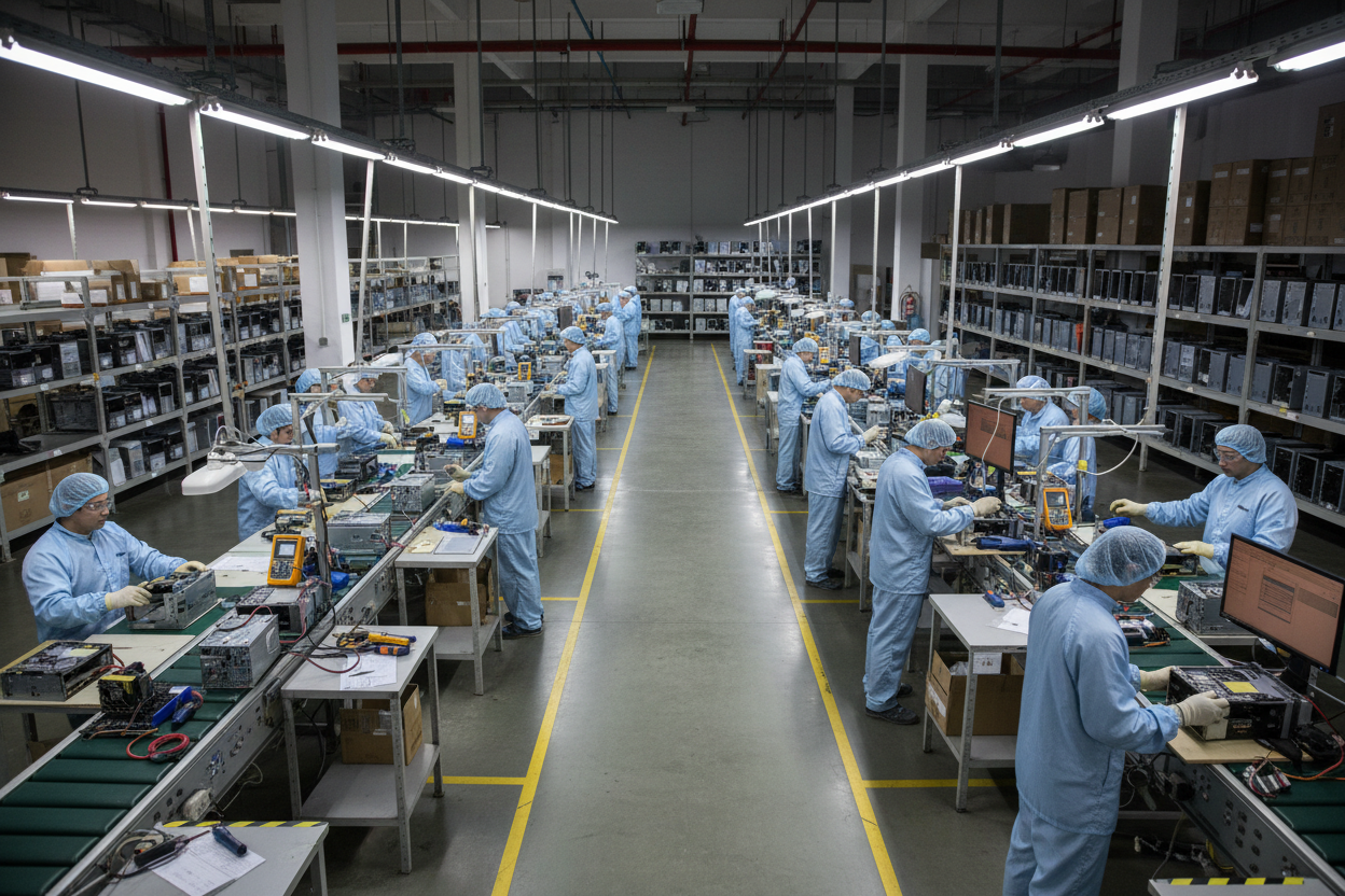 normal computer manufacturing environment